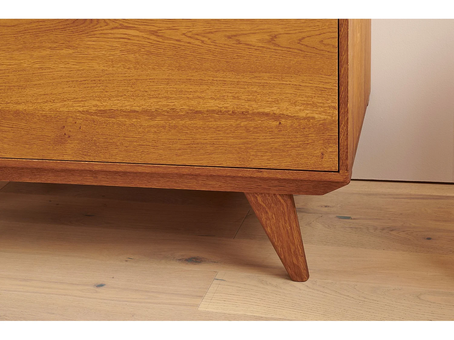 Buffet haut rétro en bois 2 portes 1 tiroir L80 H140 bronze - MALLET