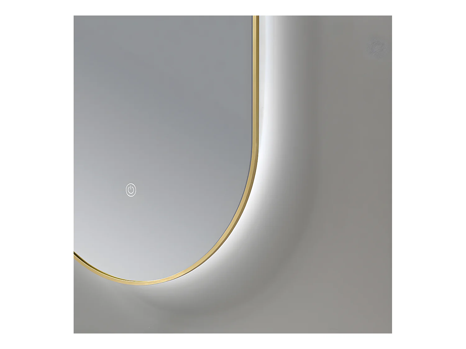 LuxuryBain - Meuble de salle de bain simple vasque 80cm en Corian blanc avec miroir led