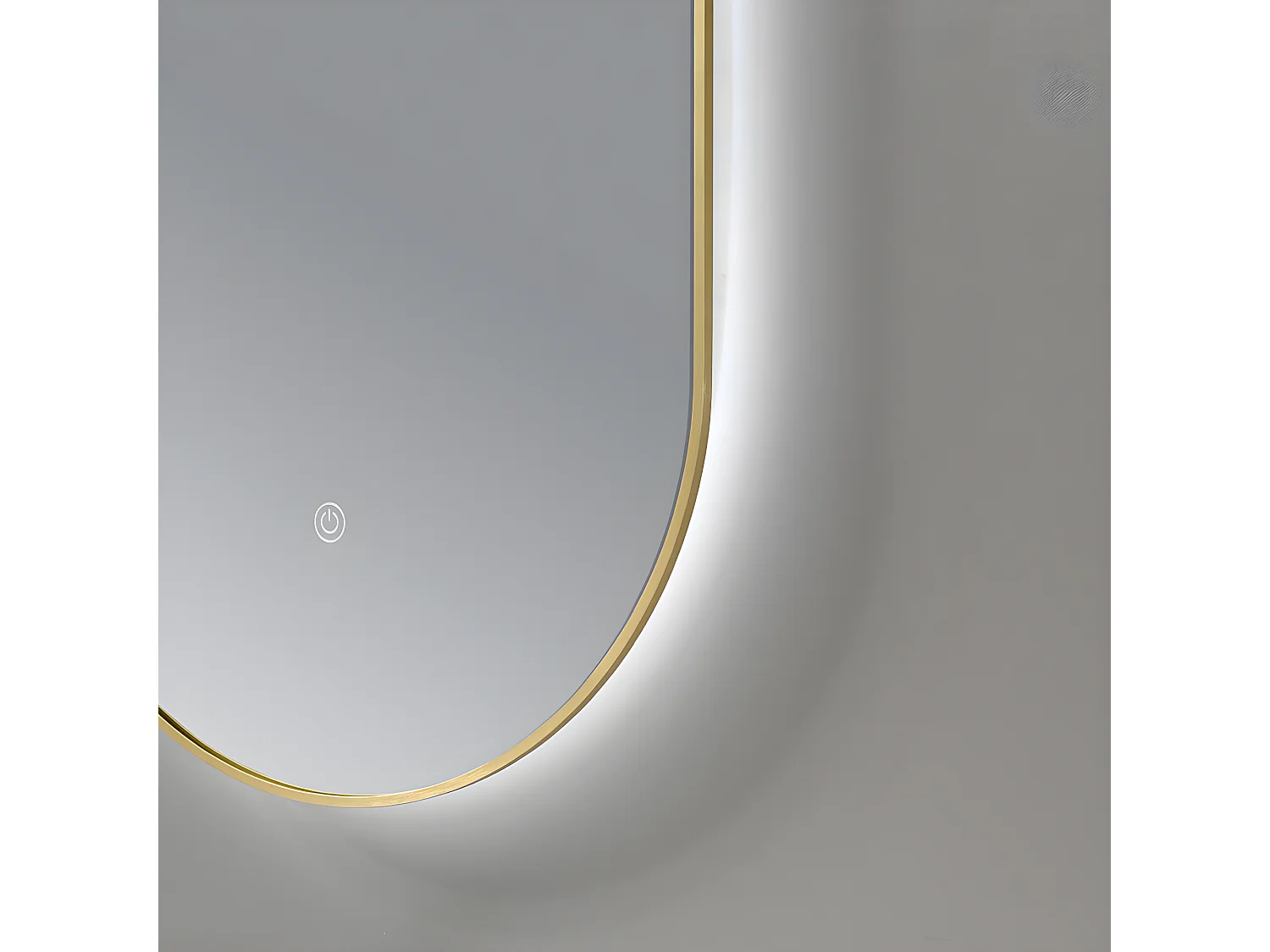 LuxuryBain - Meuble de salle de bain simple vasque 80cm en Corian blanc avec miroir led