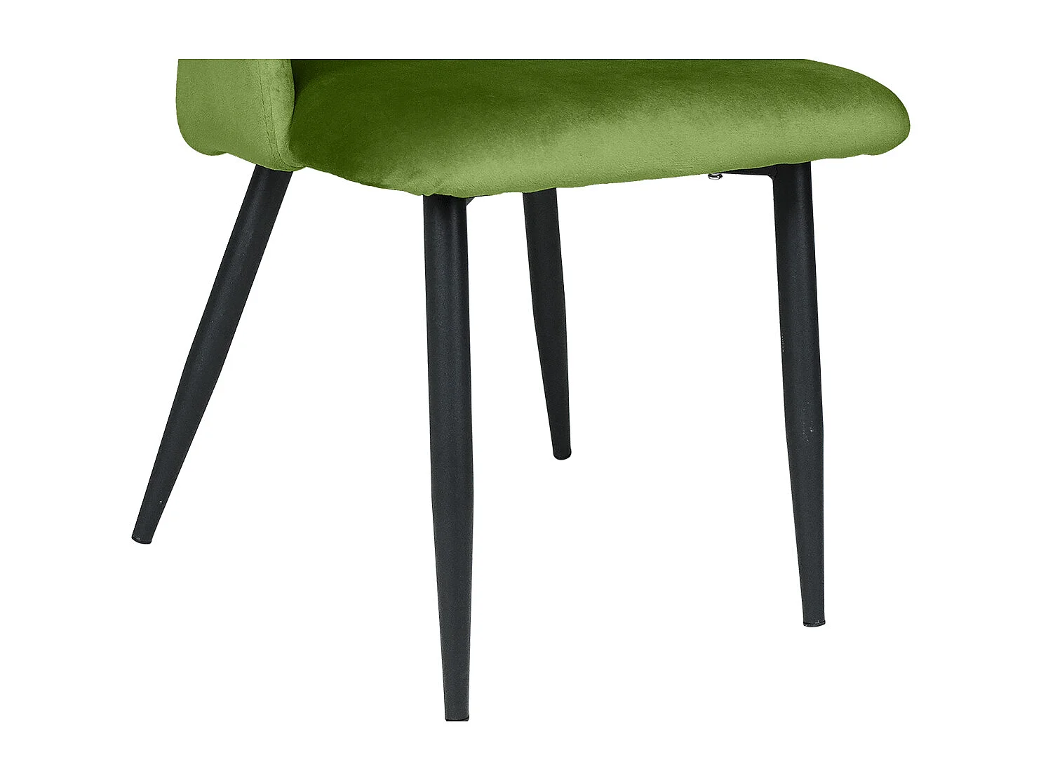 Sedia da pranzo imbottita in velluto verde pistacchio mod. Zoe (2pz)