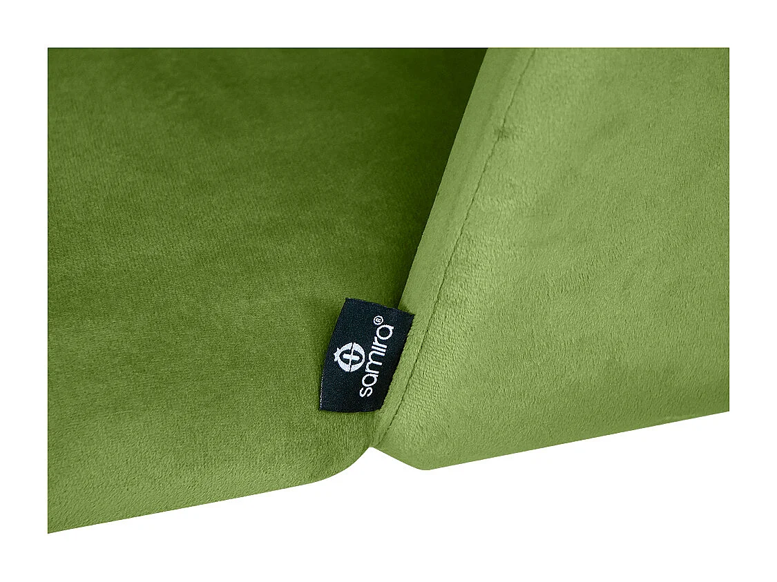 Sedia da pranzo imbottita in velluto verde pistacchio mod. Zoe (2pz)