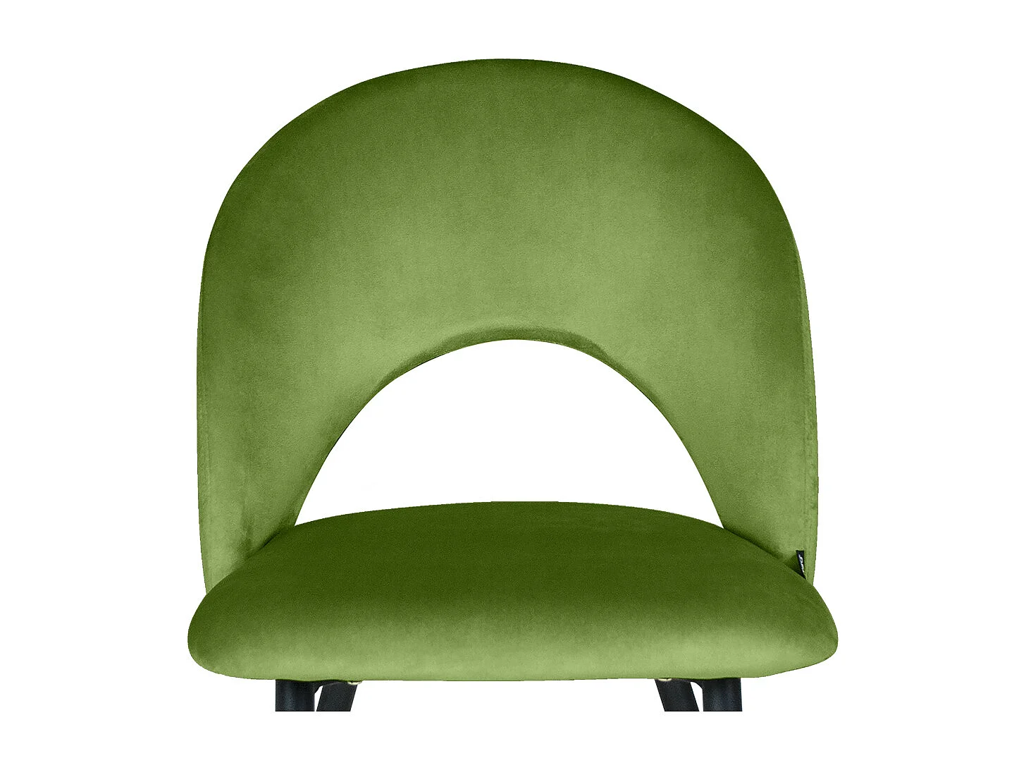 Sedia da pranzo imbottita in velluto verde pistacchio mod. Zoe (2pz)