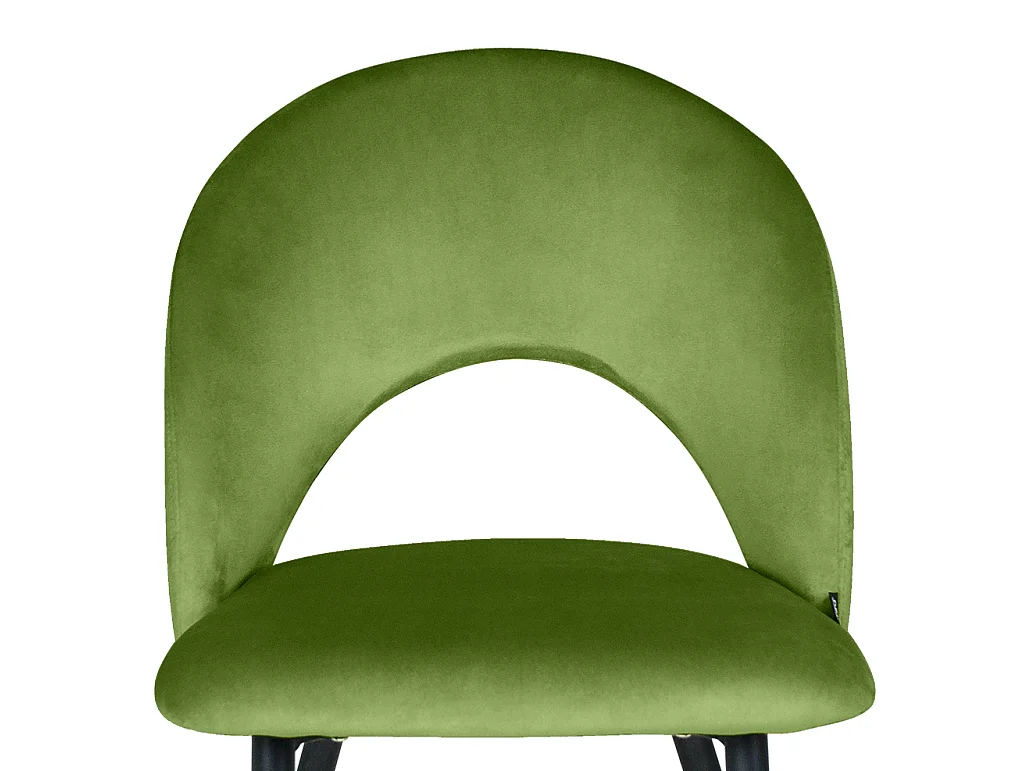 Sedia da pranzo imbottita in velluto verde pistacchio mod. Zoe (2pz)