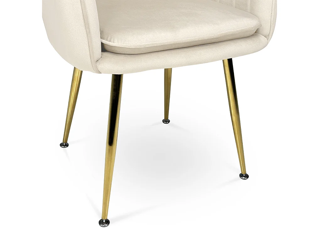 Sedia da pranzo in velluto beige poltroncina vintage mod. Celine