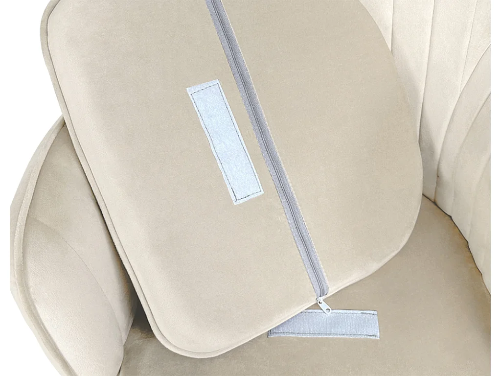 Sedia da pranzo in velluto beige poltroncina vintage mod. Celine