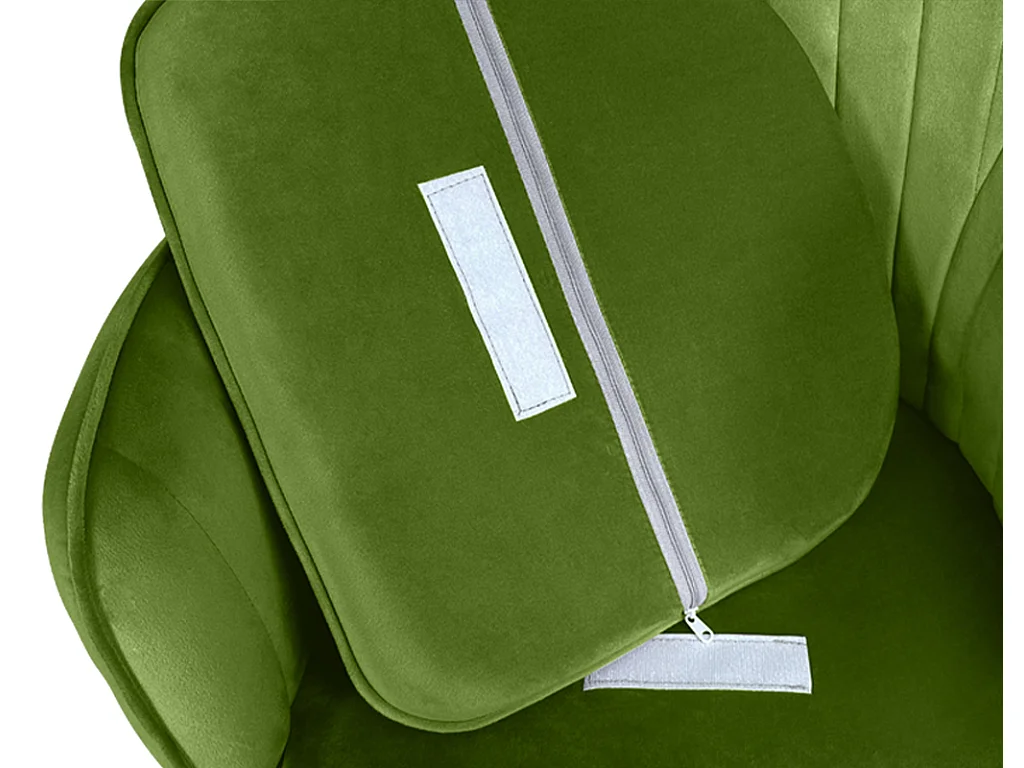 Sedia da pranzo in velluto verde pistacchio poltroncina vintage mod. Celine