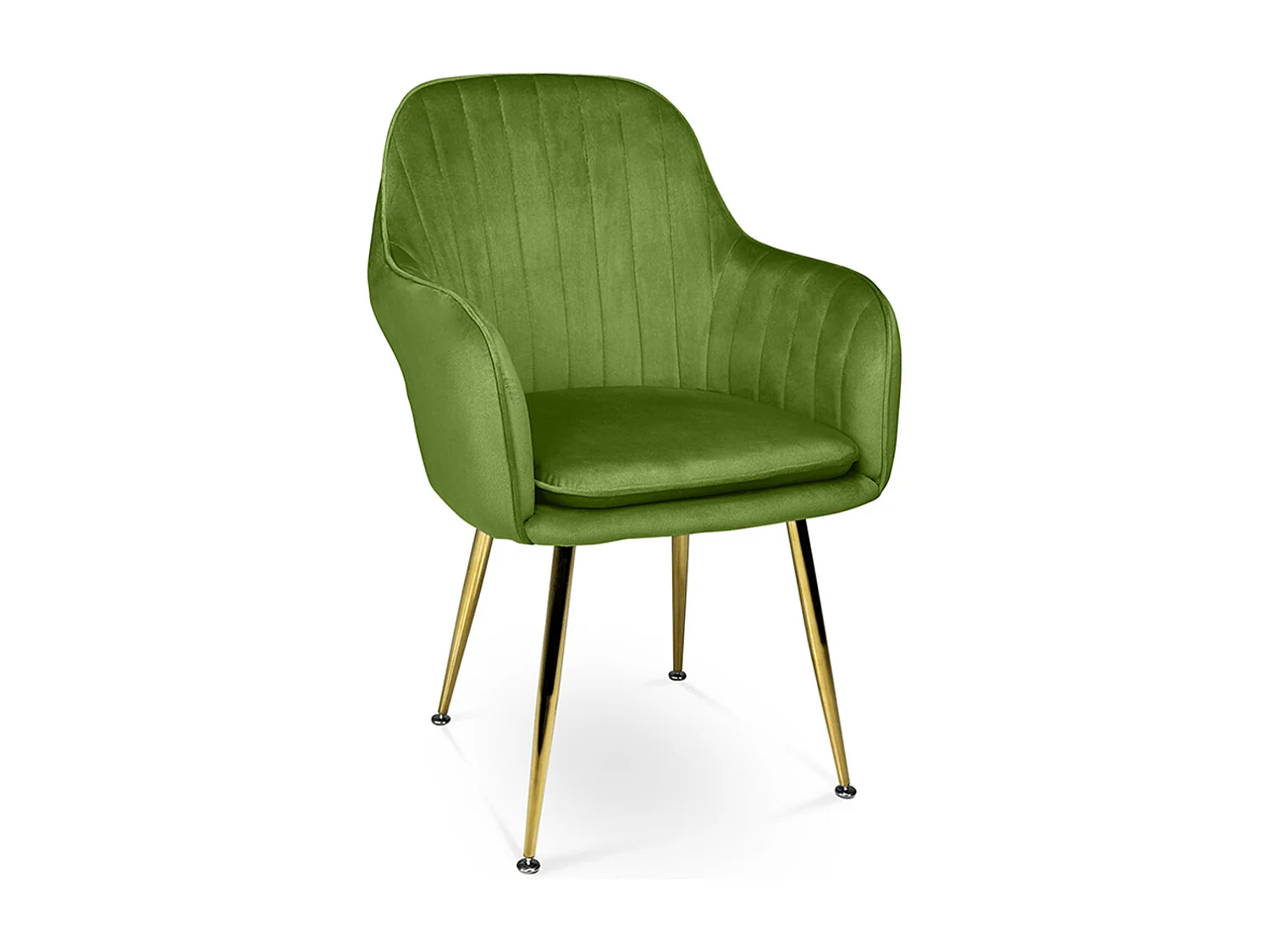 Sedia da pranzo in velluto verde pistacchio poltroncina vintage mod. Celine