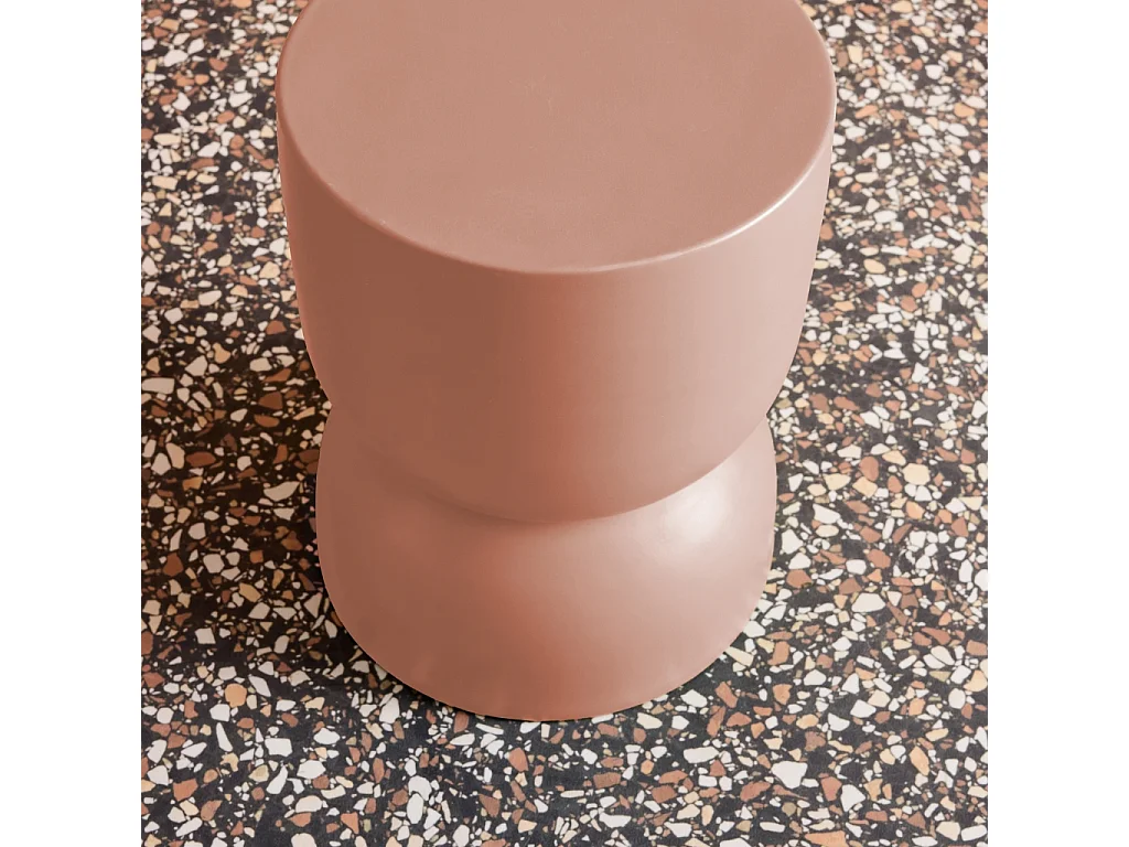 Tavolino, lato divano, comodino metallo, 42cm, nude