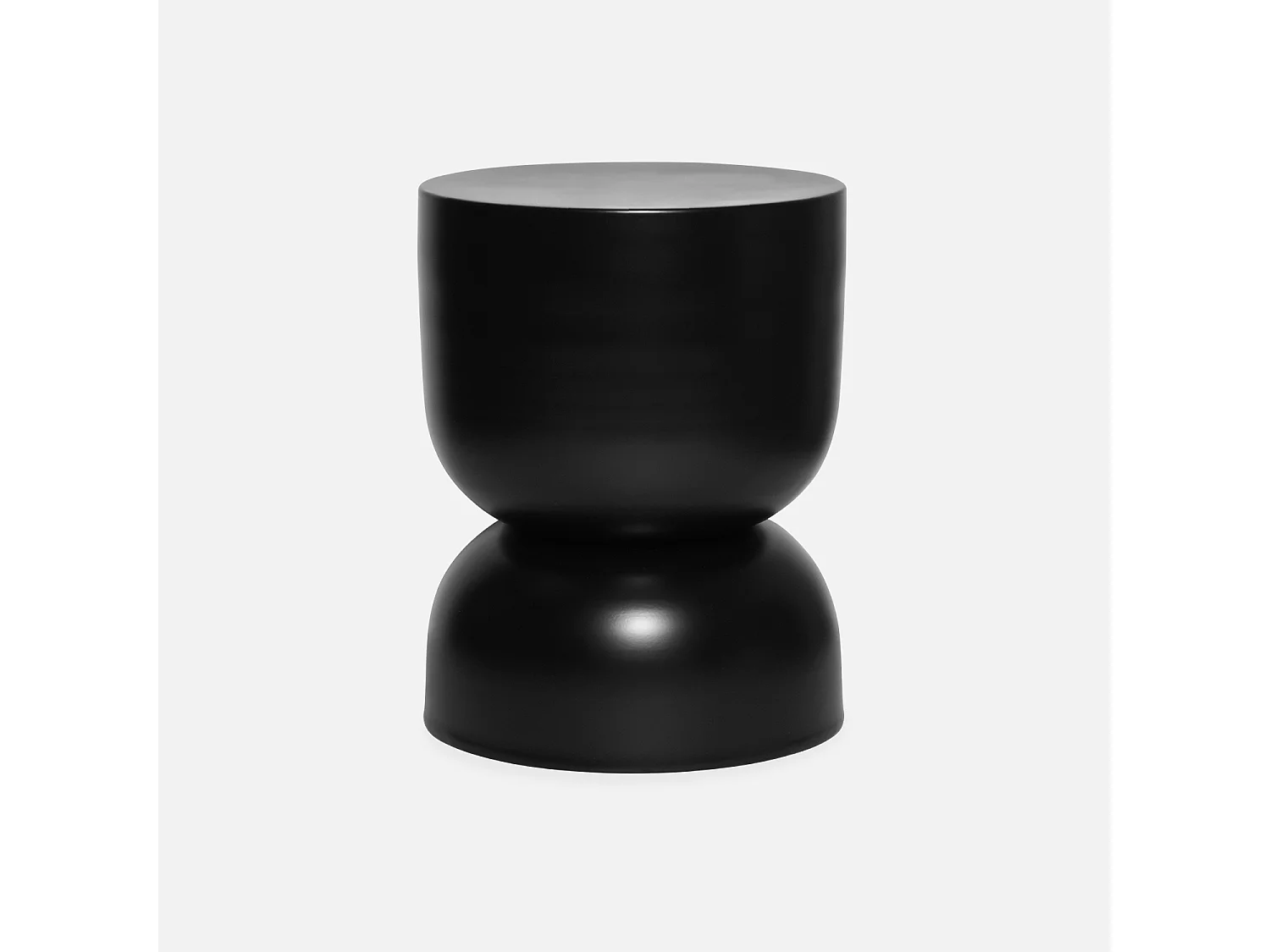 Mesa auxiliar, rincón de sofá, mesita metal ø32 x h42cm negro