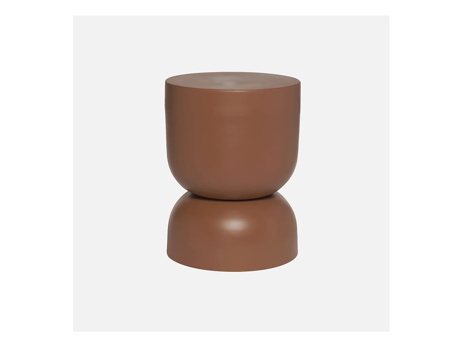 Mesa auxiliar, rincón de sofá, mesita metal ø32 x h42cm terracotta