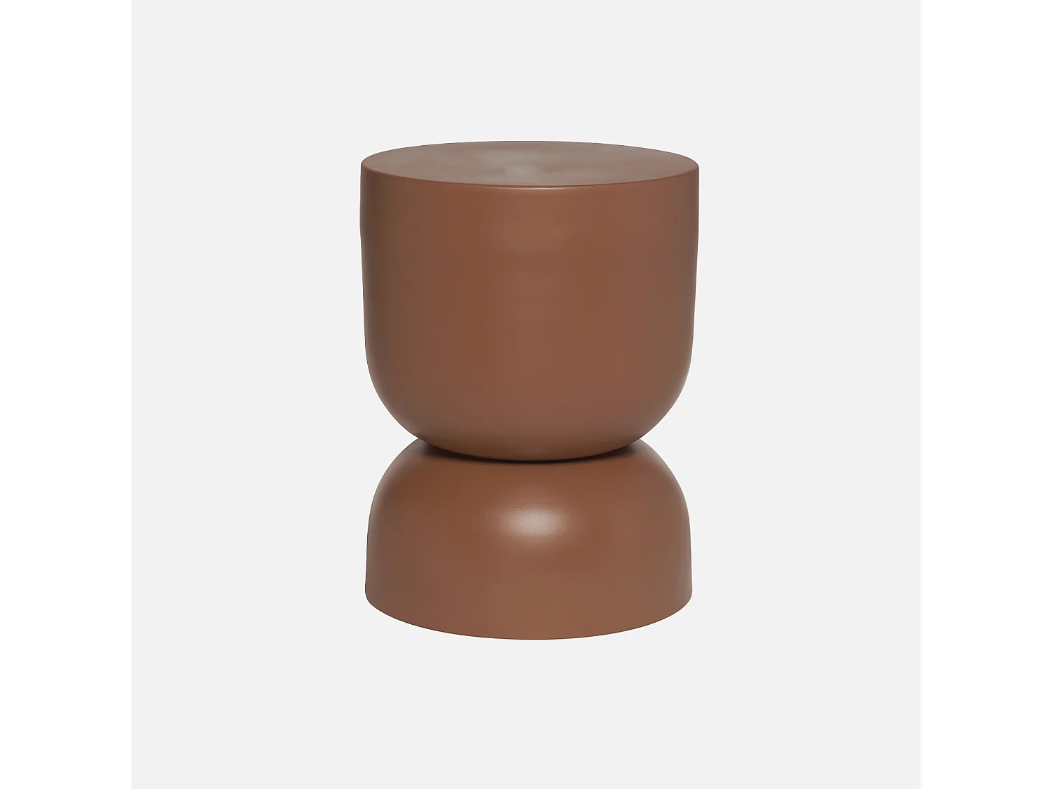 Mesa auxiliar, rincón de sofá, mesita metal ø32 x h42cm terracotta