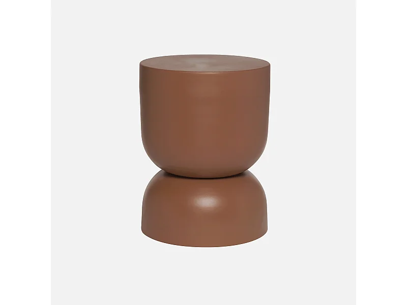 Table d'appoint. bout de canapé. table de chevet en métal. terracotta Madi Ø32 x H 42cm