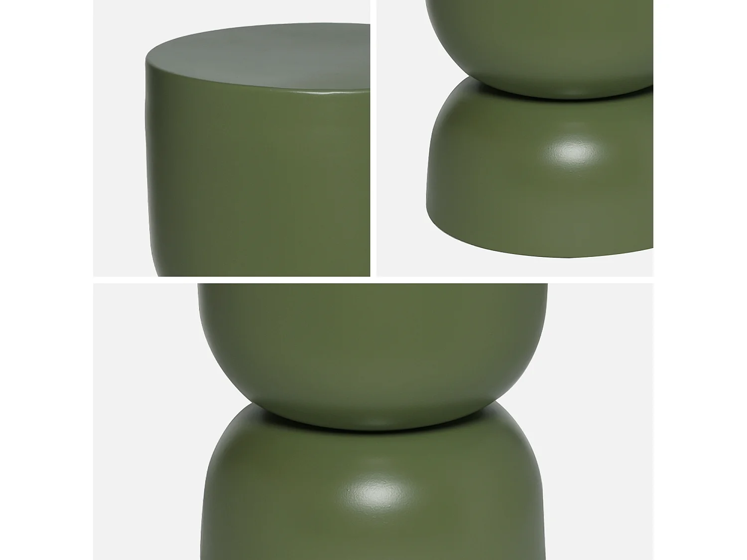 Mesa auxiliar, rincón de sofá, mesita metal ø32 x h42cm verde