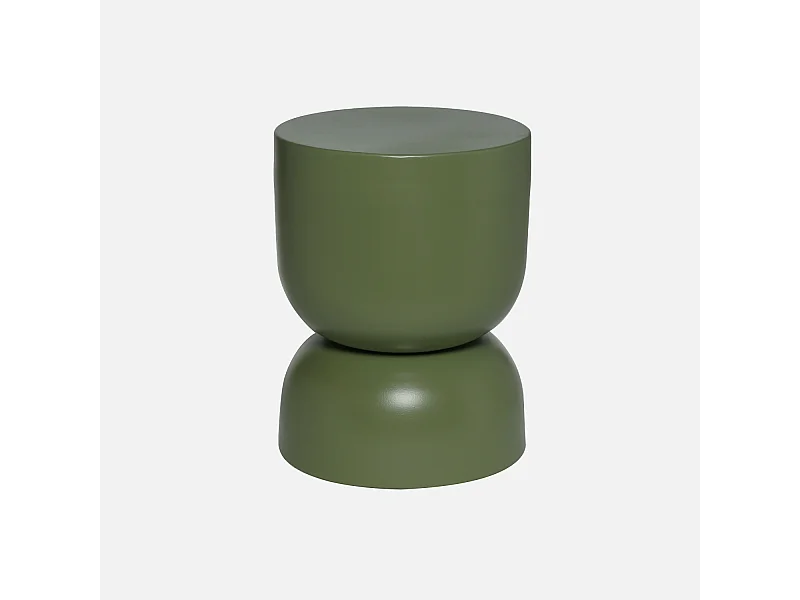 Tavolino, lato divano, comodino metallo, 42cm, verde