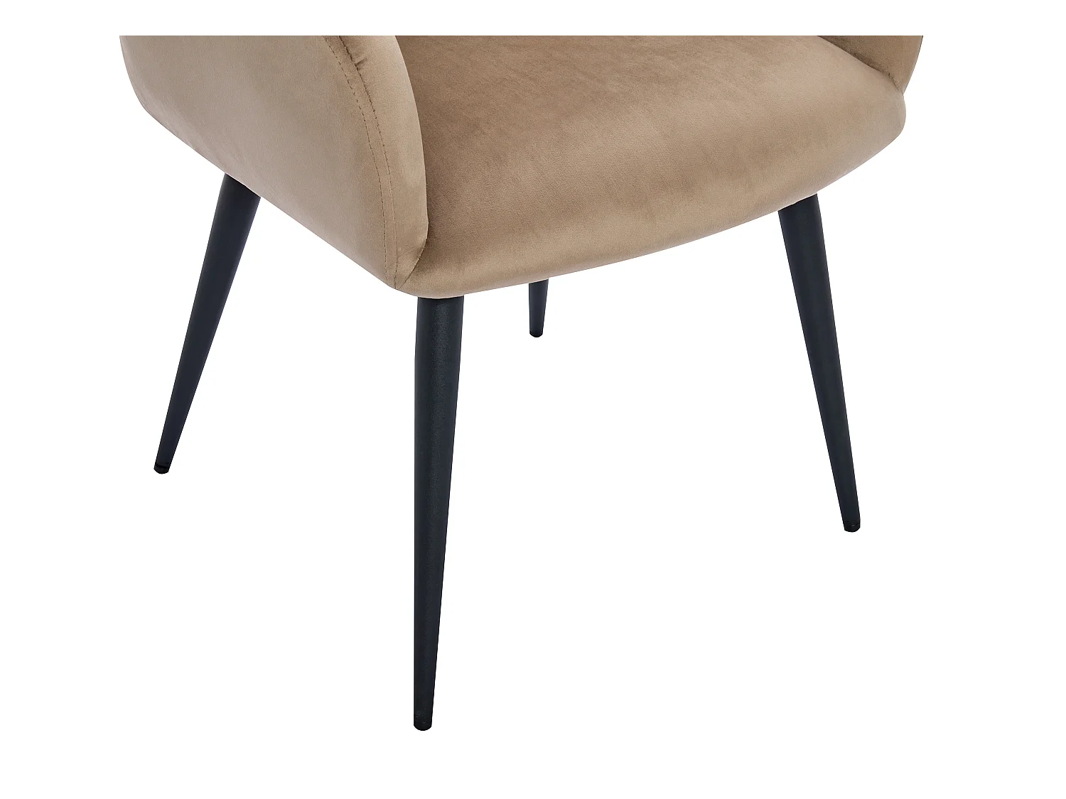 Sæt med 2 velour armstole i velour og sort metal - Beige - LANSENA fra Pascal Morabito