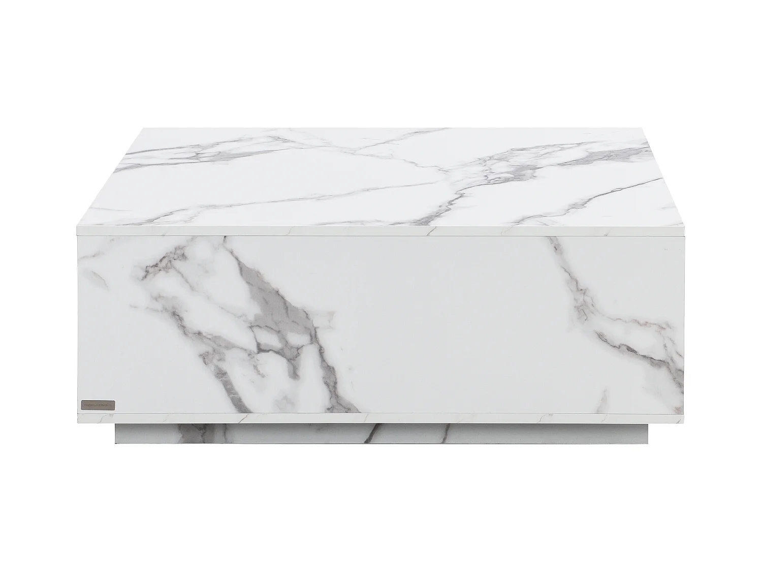 Mesa de centro con 2 cajones de MDF - Efecto mármol blanco - ANTRIM de Pascal Morabito