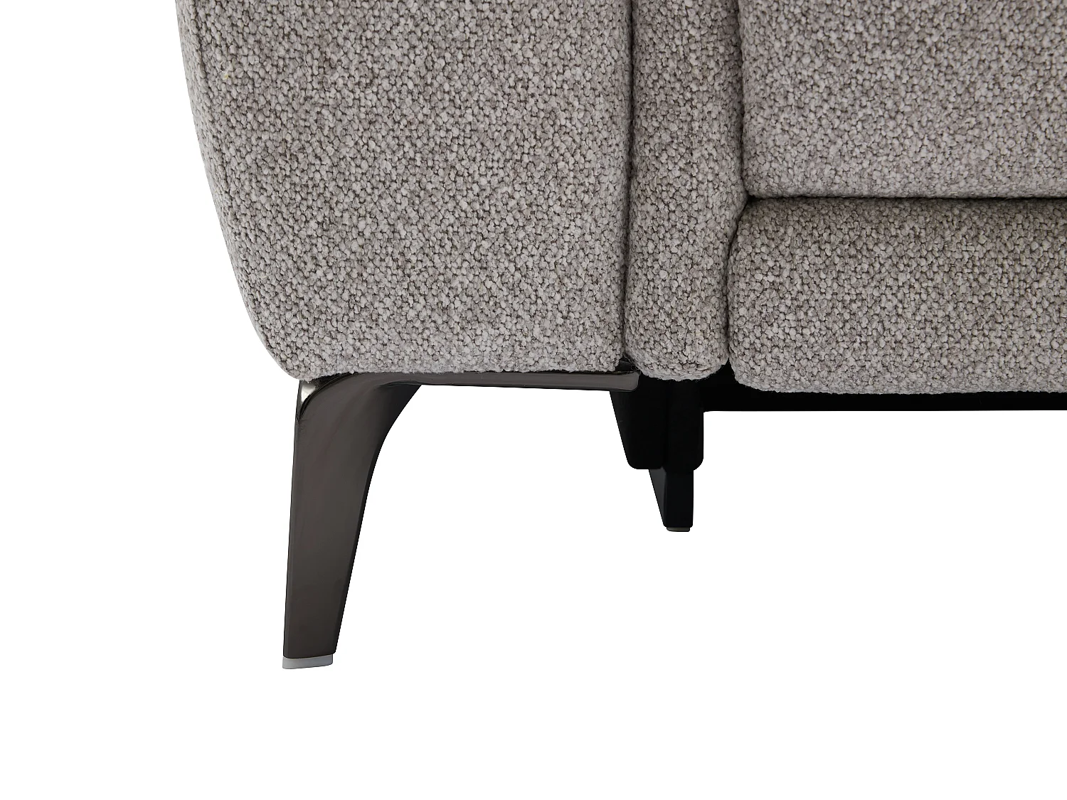 3-sits elektrisk relaxsoffa i ljusgrått texturerat tyg BOSDALO