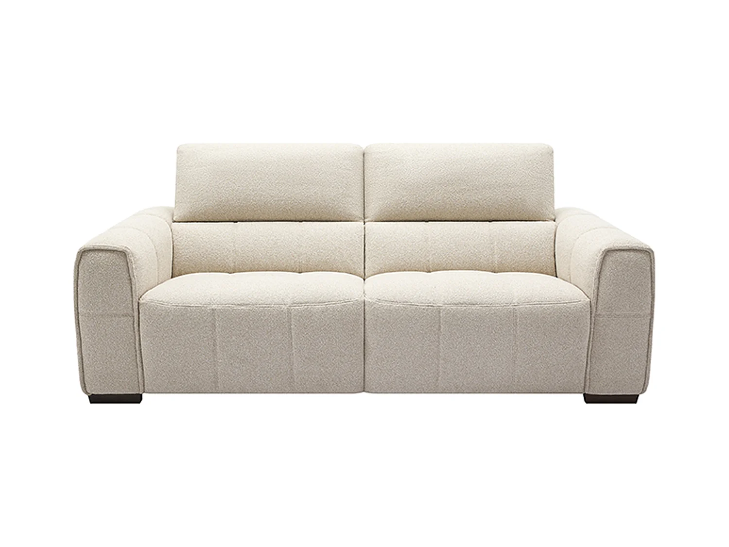 Sofa 3-Sitzer - melierter Stoff - Beige - SAVATO
