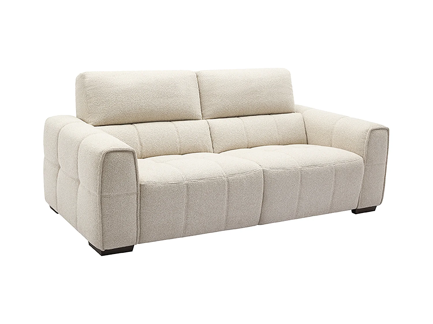 Sofa 3-Sitzer - melierter Stoff - Beige - SAVATO
