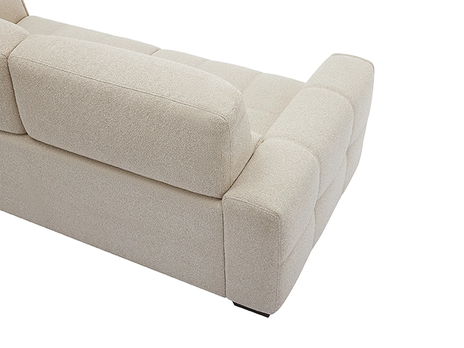 Sofa 3-Sitzer - melierter Stoff - Beige - SAVATO