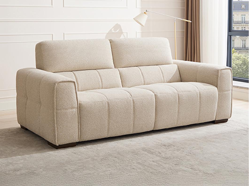 Canapé 3 places en tissu chiné beige SAVATO