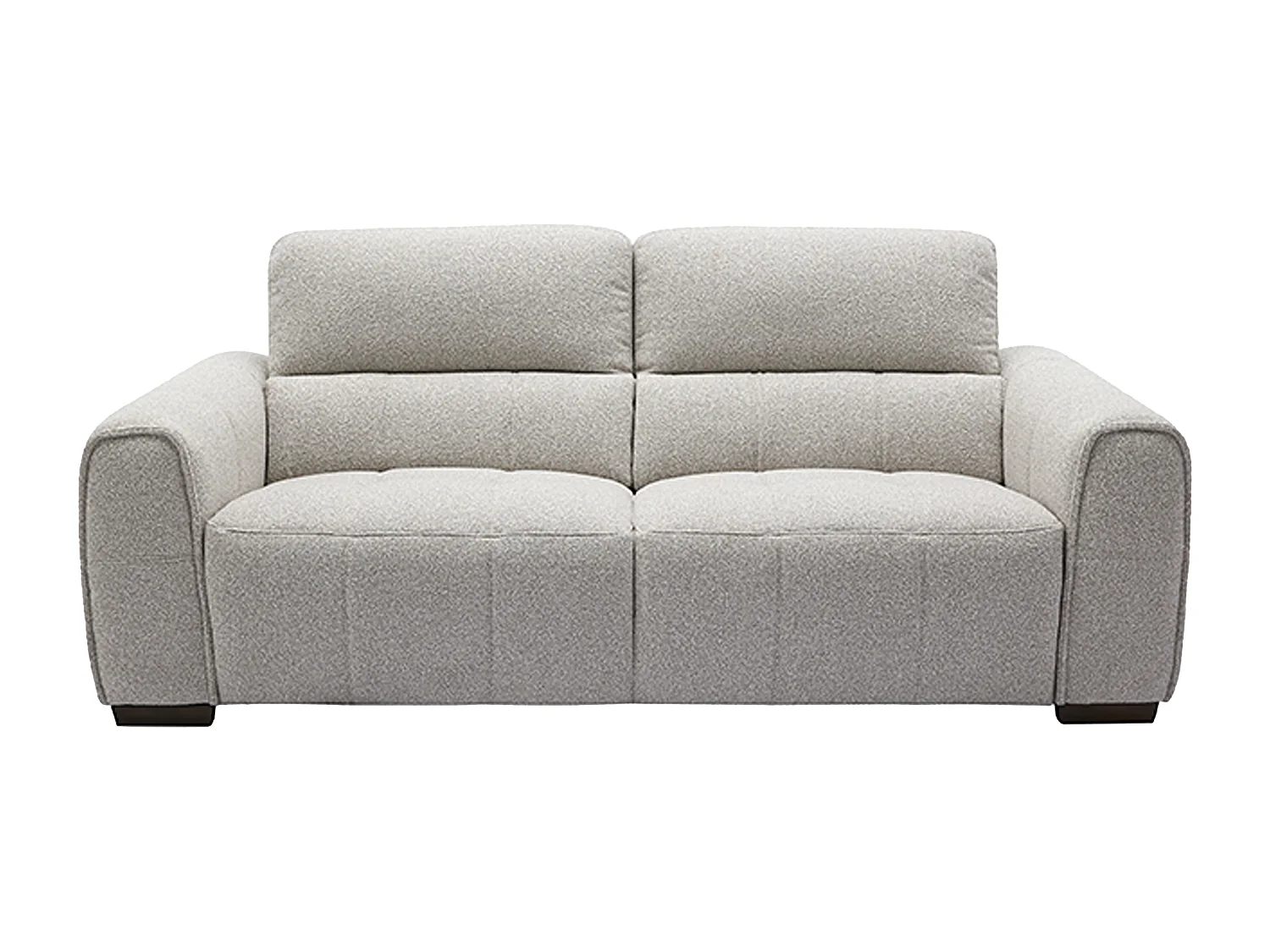 Sofa 3-Sitzer - melierter Stoff - Hellgrau - SAVATO