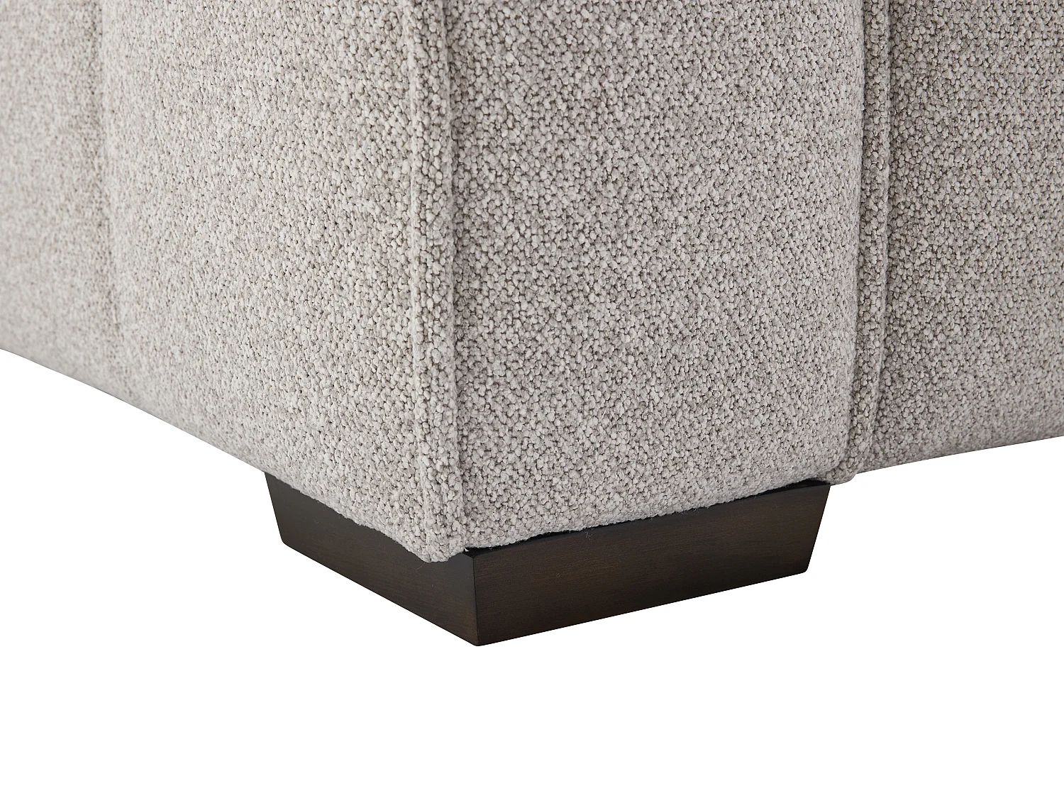 Sofa 3-Sitzer - melierter Stoff - Hellgrau - SAVATO