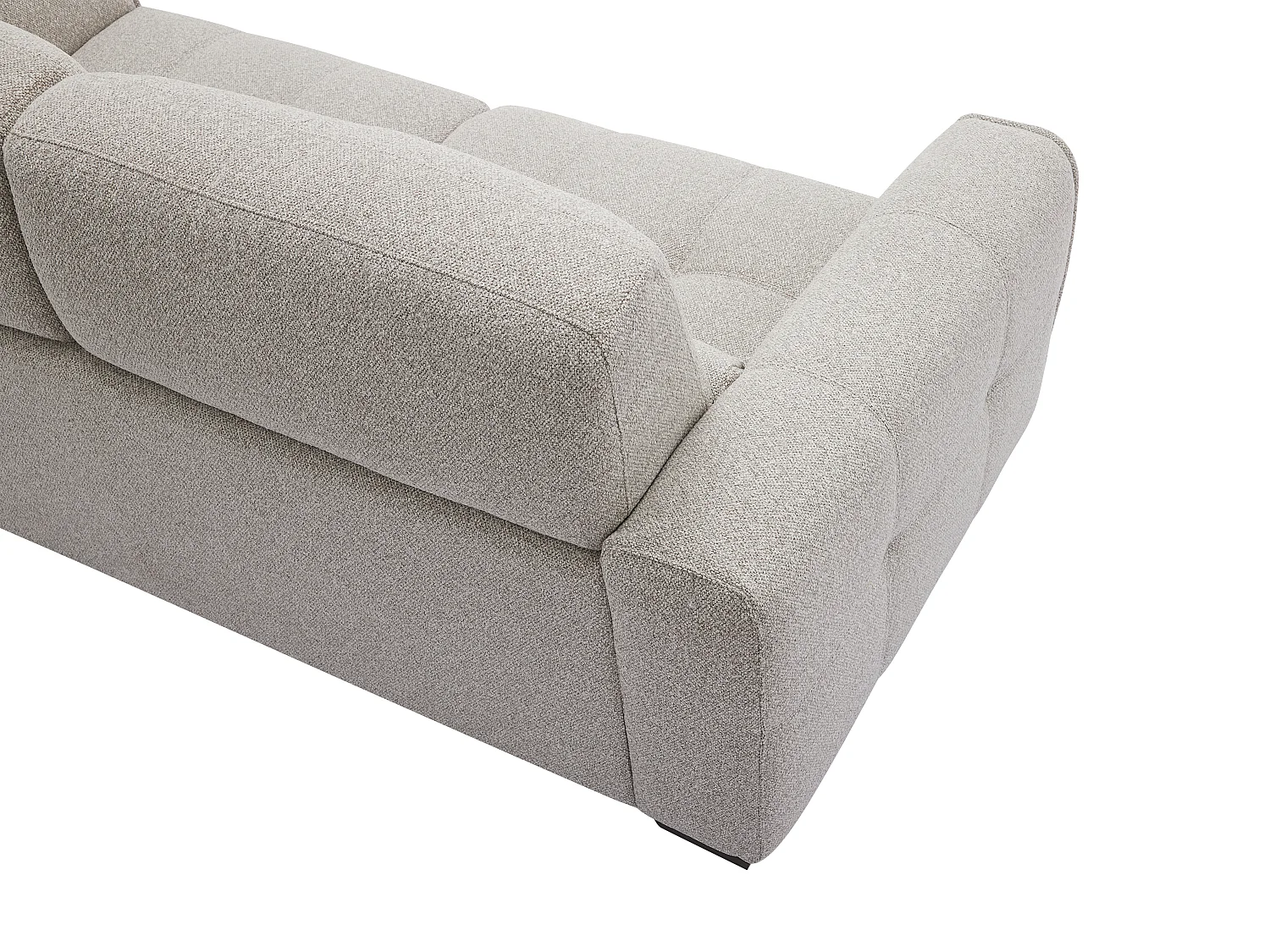 Sofa 3-Sitzer - melierter Stoff - Hellgrau - SAVATO