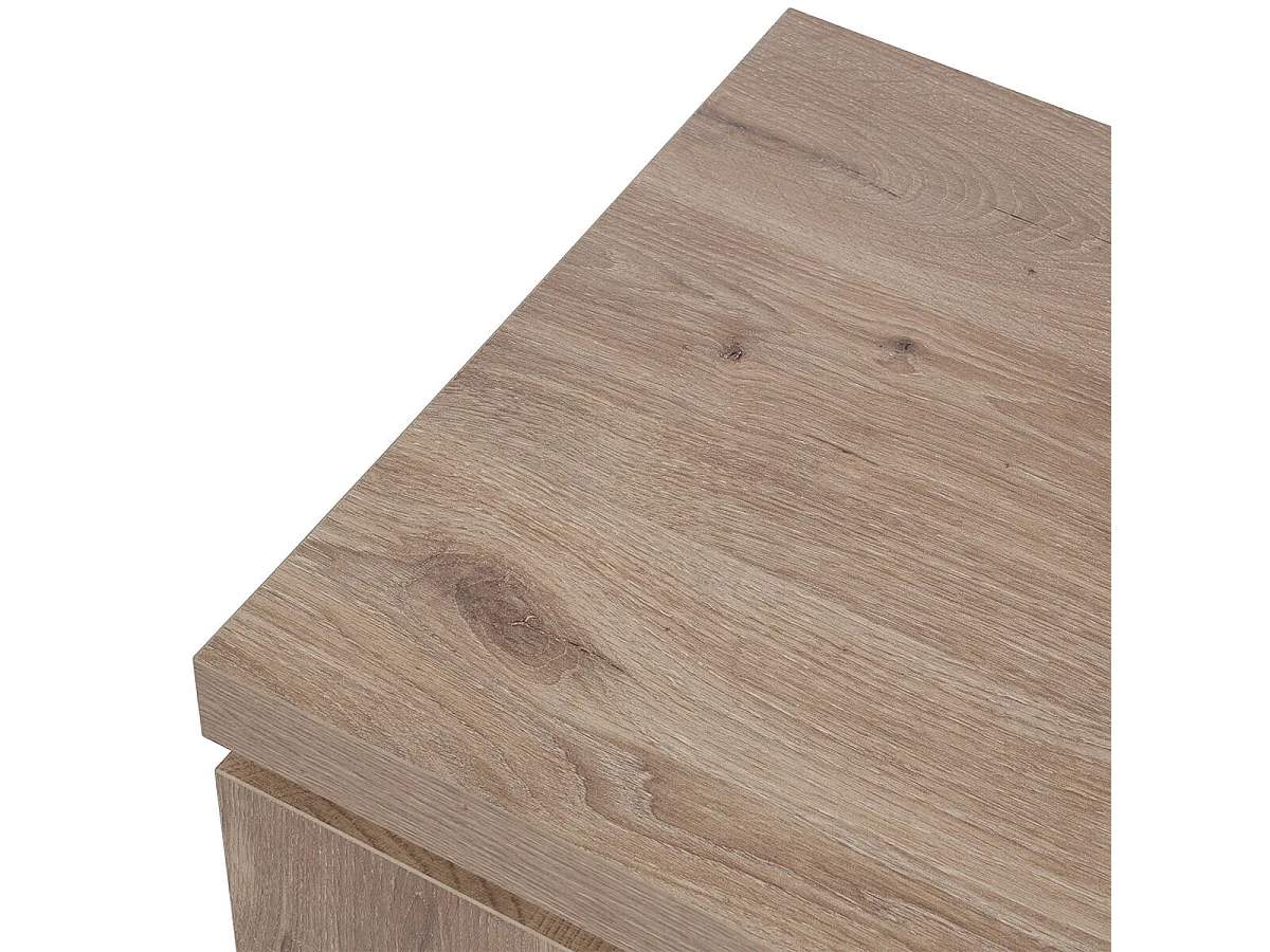 PHILEAS - Meuble TV 2 Portes Coulissantes Effet Claustra Finition Canyon