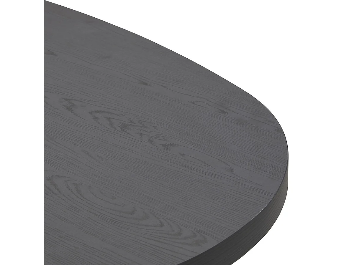 NOX - Table Basse Aspect Bois Piètement Araignée Métal Noir