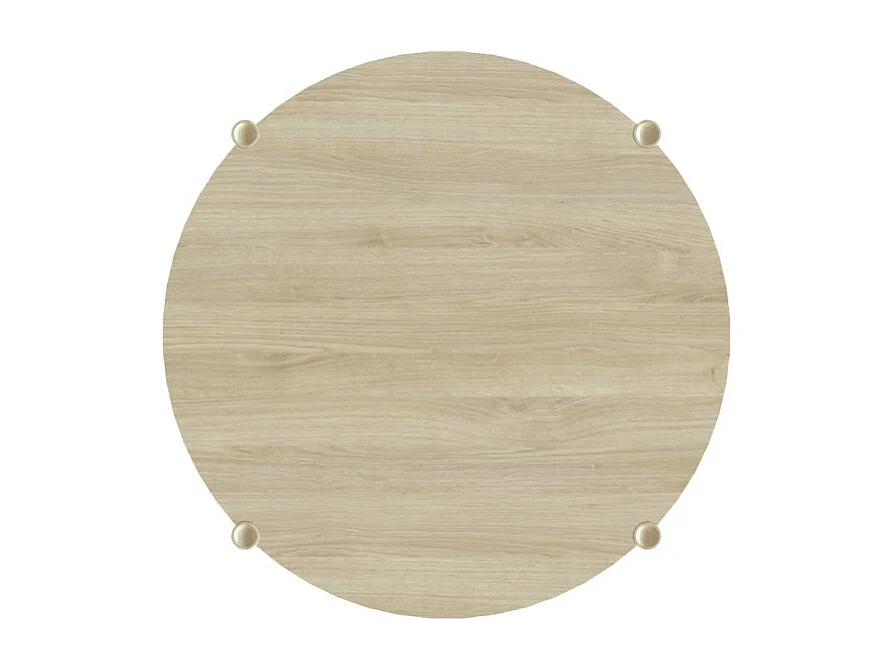 Rena - Table à manger 4 personnes ronde en bois - Bois clair