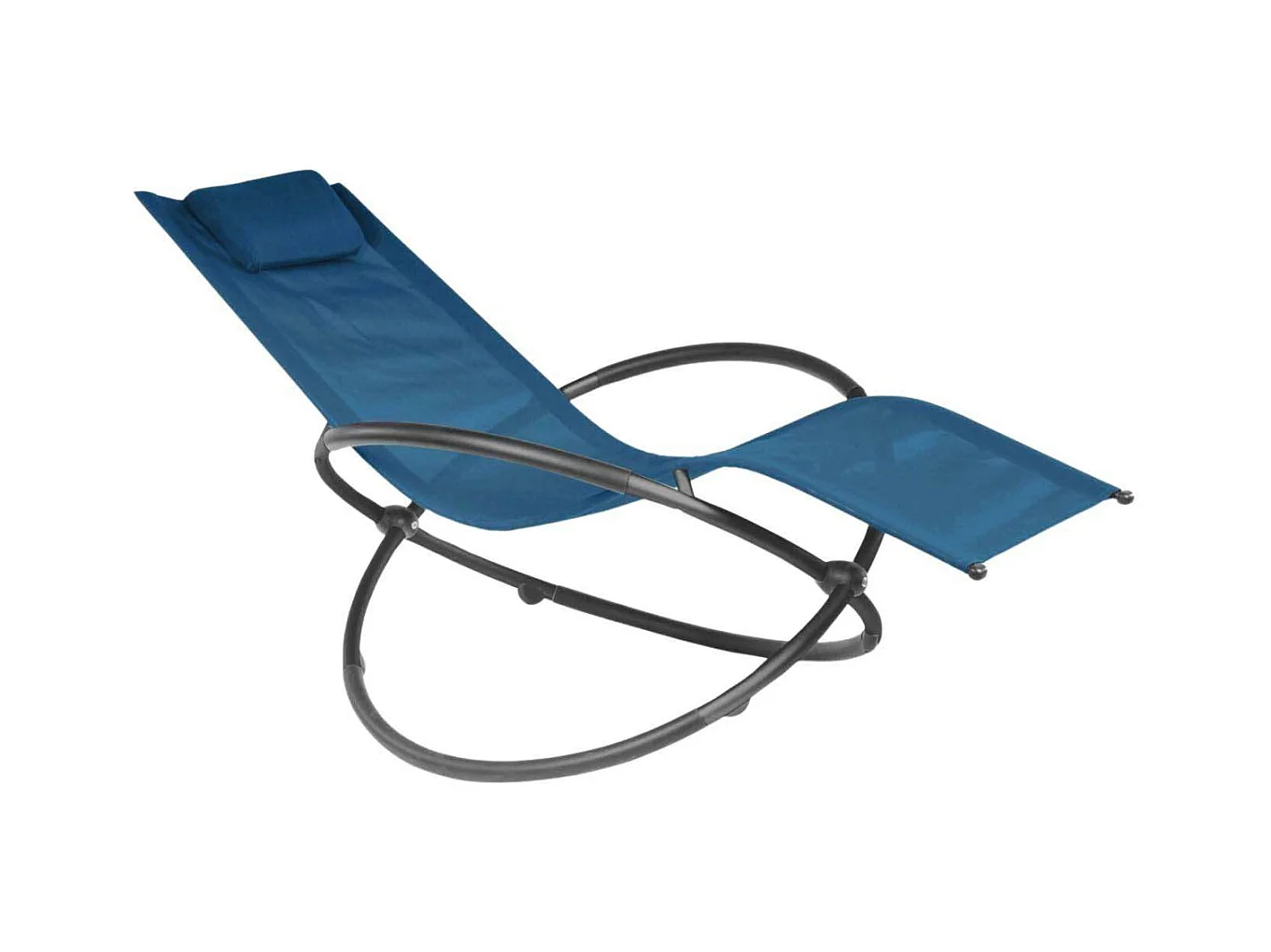 Bain de soleil en acier Cercle Anthracite et bleu