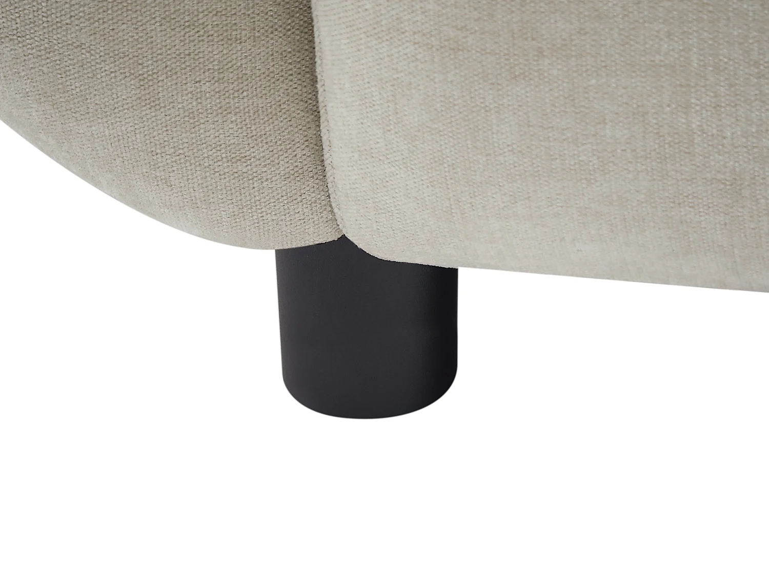 Sofa 3-Sitzer - Stoff - Beige - Stepp-Optik - JULORI