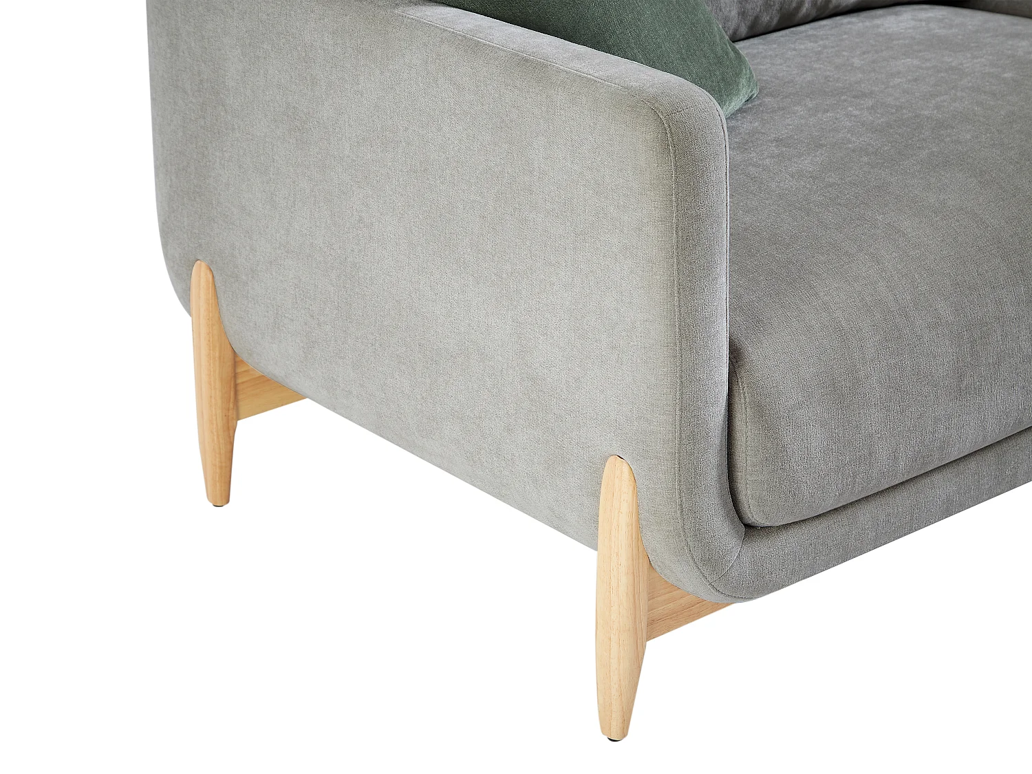 3-seters sofa i lysegrått stoff DORMATI