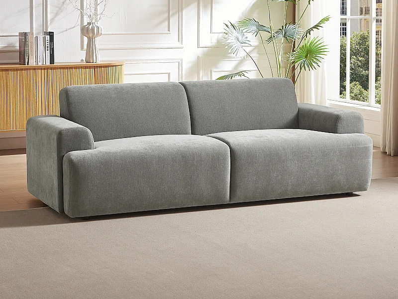 Sofa 3-Sitzer - Stoff - Grau - ARFURO
