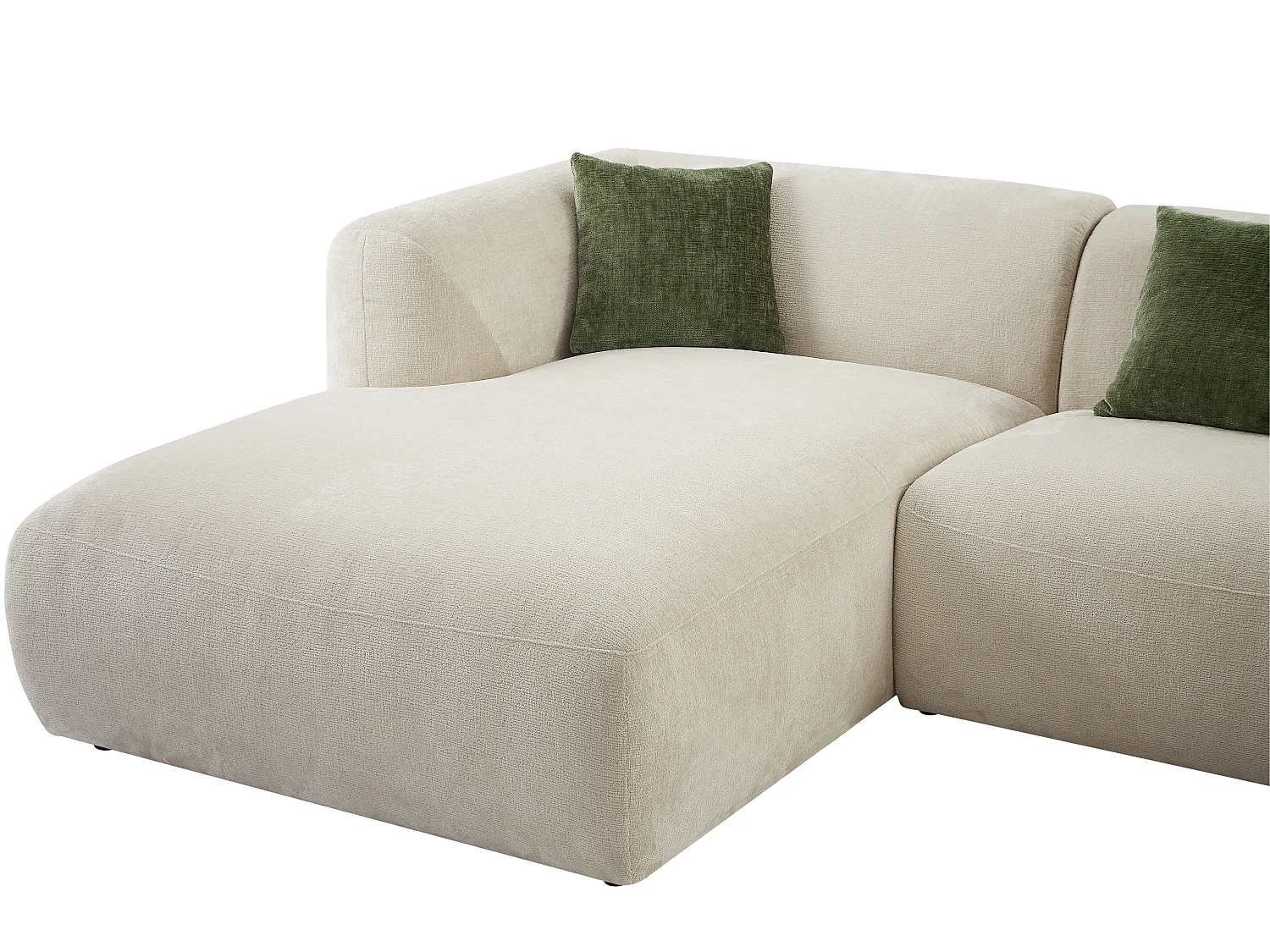 Ecksofa - Ecke links - Stoff - Beige - TANCAVO
