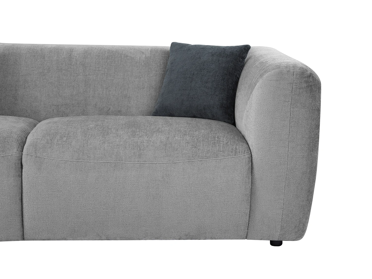 Vänstervänd soffa i grått tyg TANCAVO