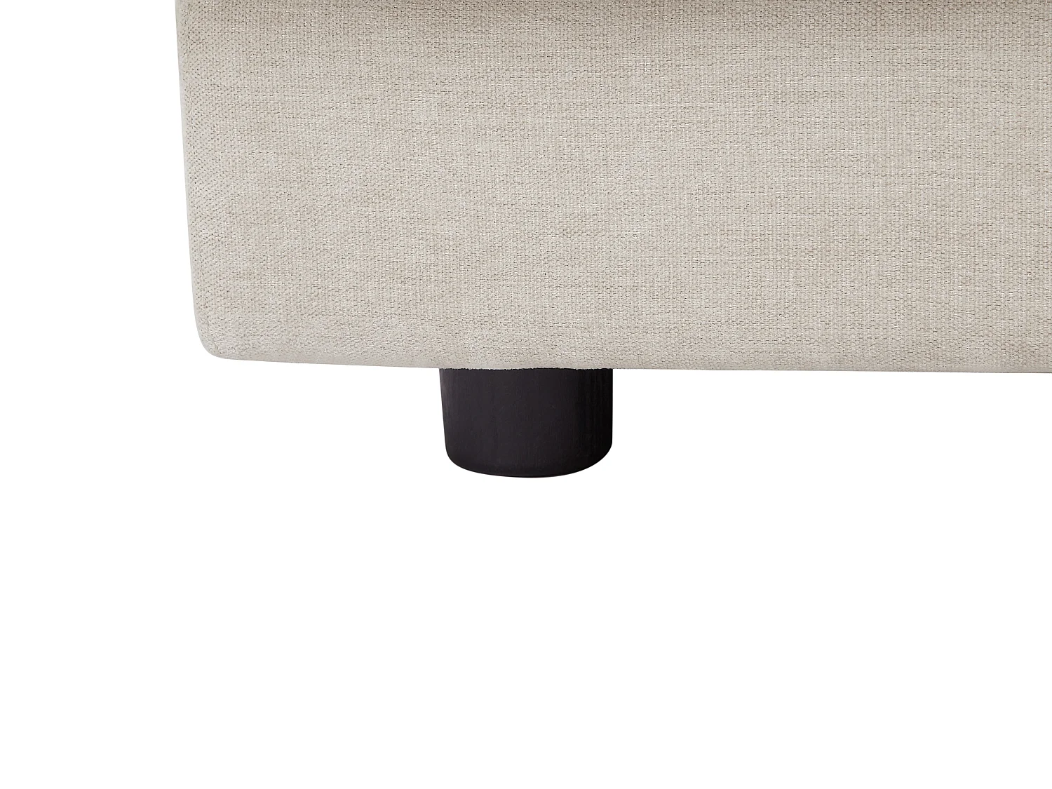 Canapé d'angle gauche en tissu beige RUNILIO