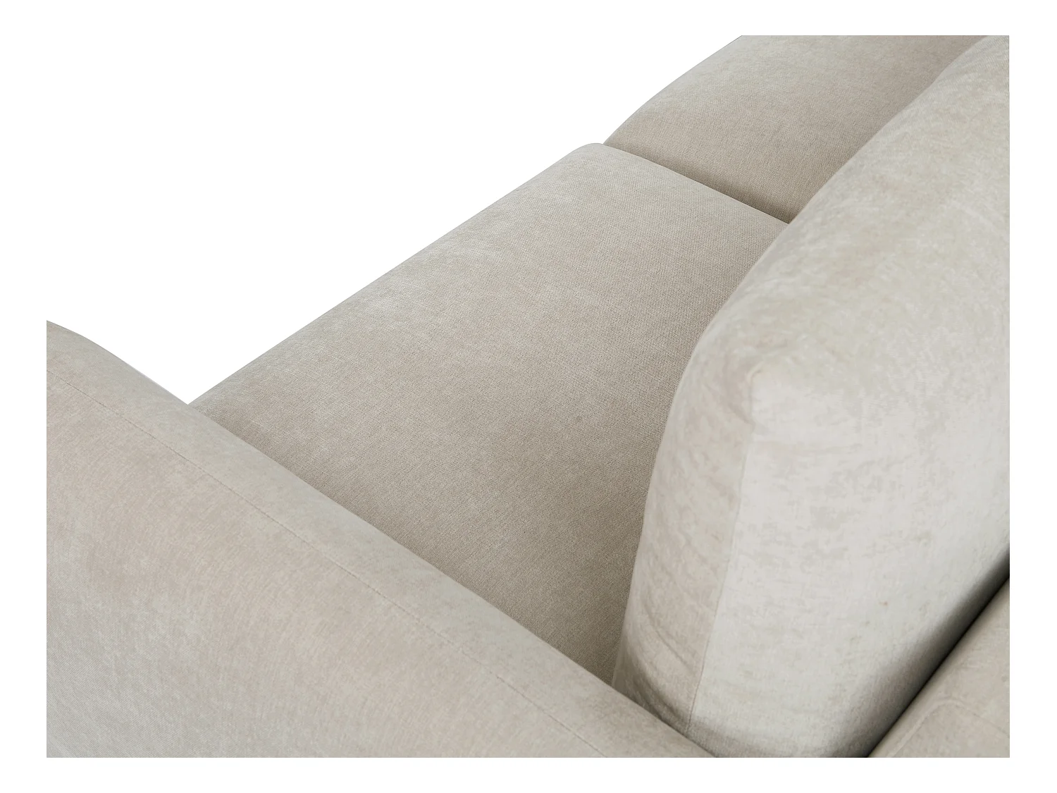 Canapé d'angle gauche en tissu beige RUNILIO