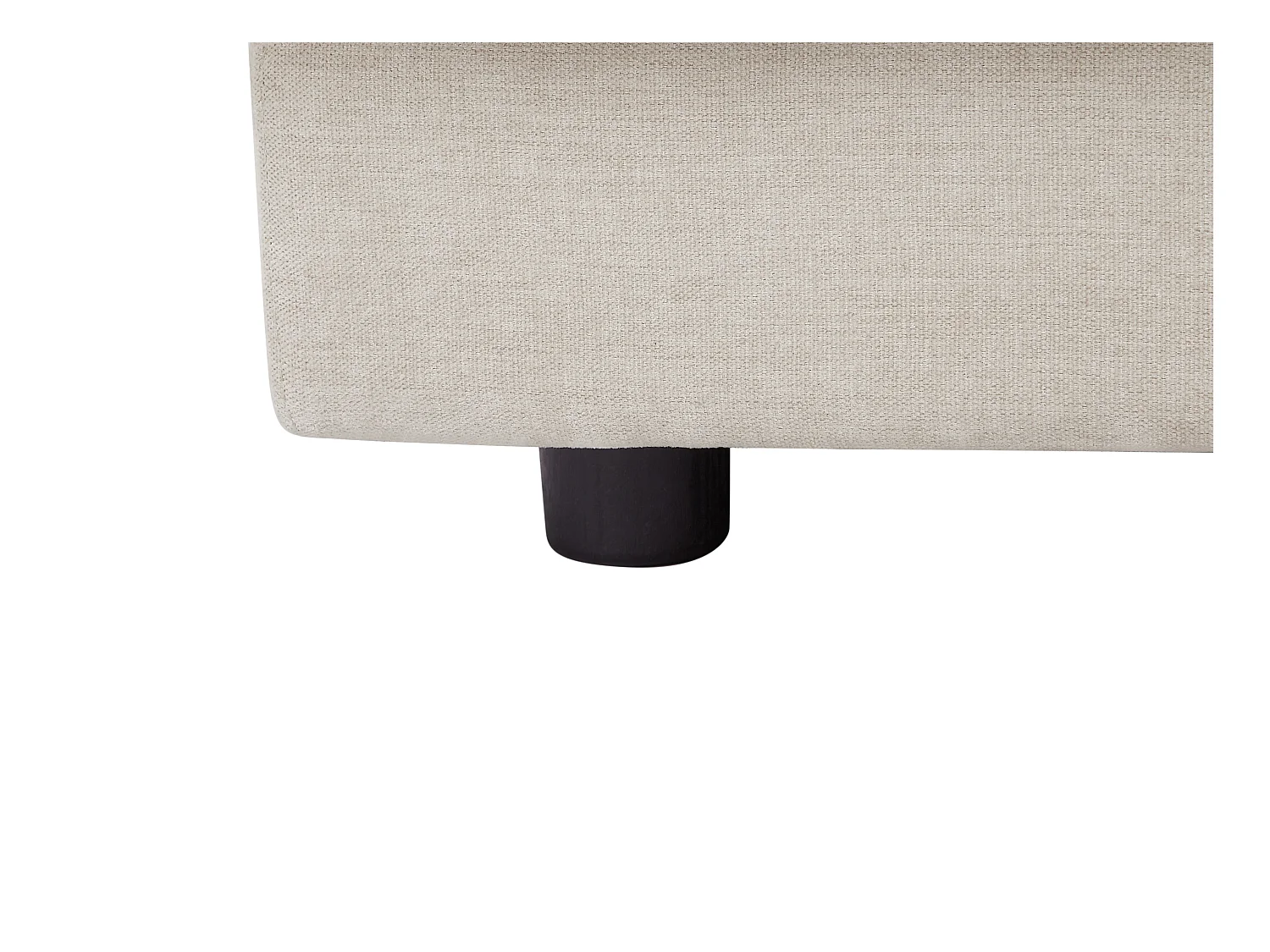 Canapé d'angle gauche en tissu beige RUNILIO