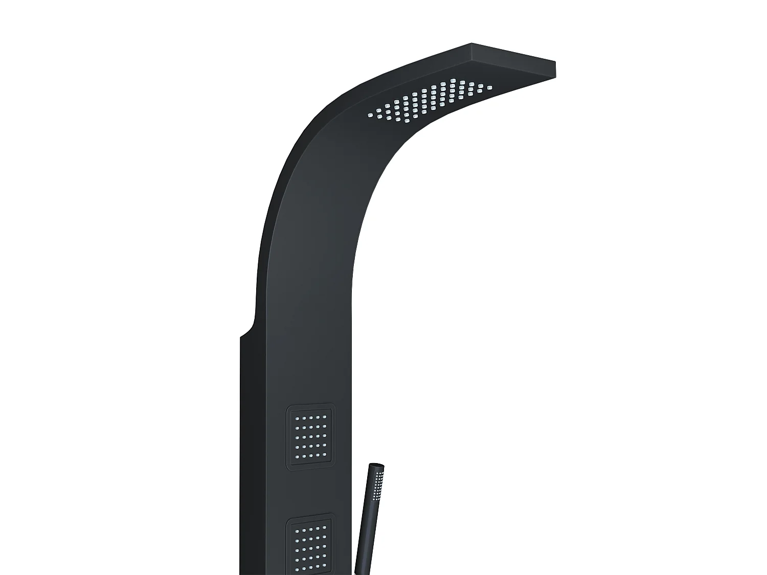 Colonne de douche hydromassante - Noir - 20 x 150 cm - TYRA