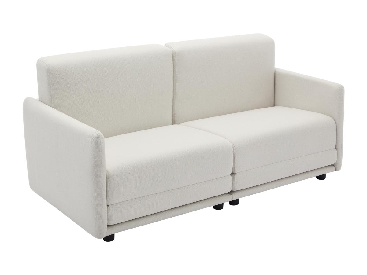 Sofa 3-Sitzer mit Schlaffunktion - Stoff - Beige - BORSILA günstig online kaufen