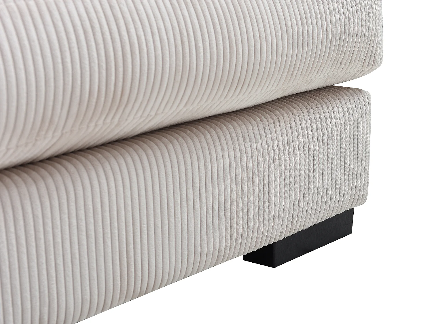 Große Wohnlandschaft - Ecke rechts - Cord - Beige - RIADOPI