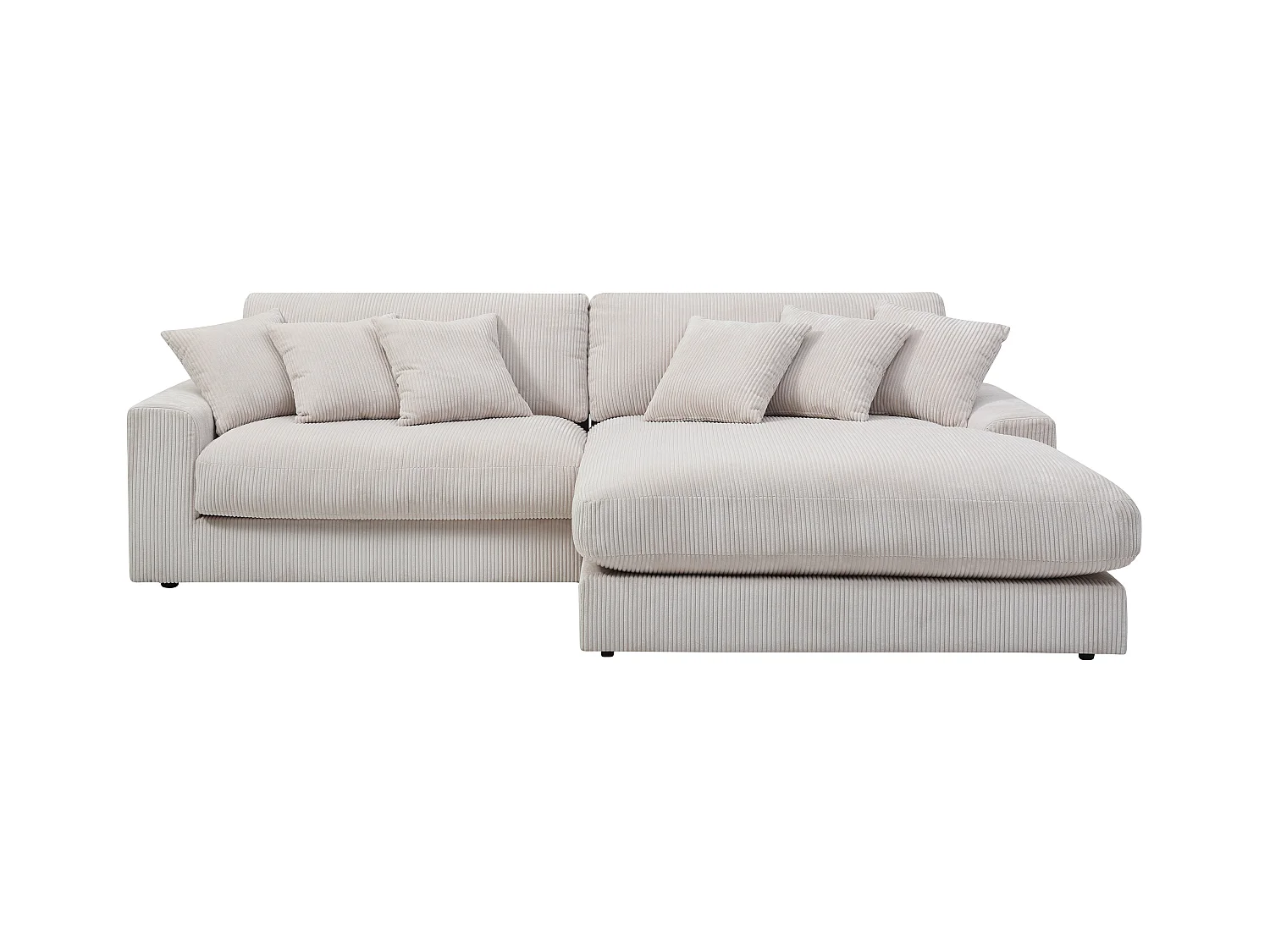 Divano angolare reversibile in Tessuto Beige - SIMUZA