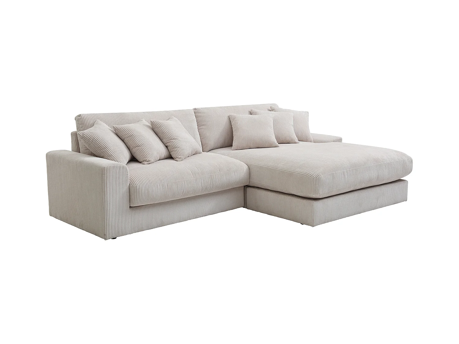 Divano angolare reversibile in Tessuto Beige - SIMUZA