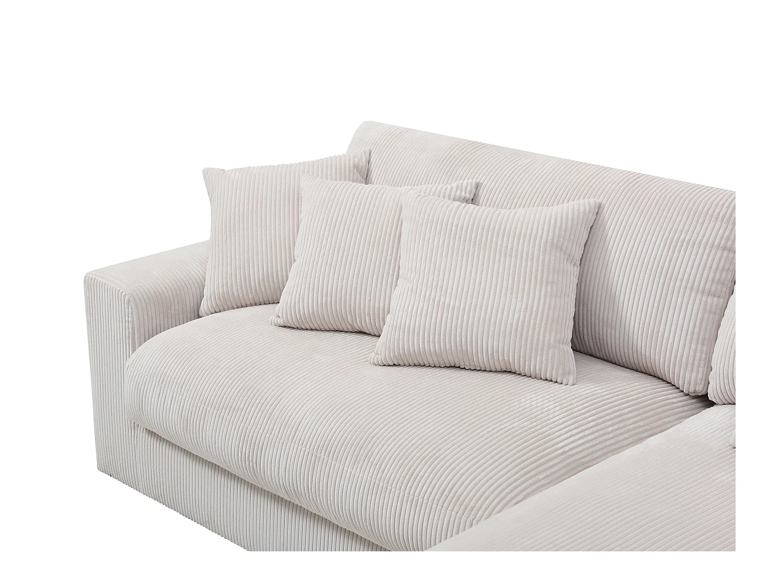 Divano angolare reversibile in Tessuto Beige - SIMUZA