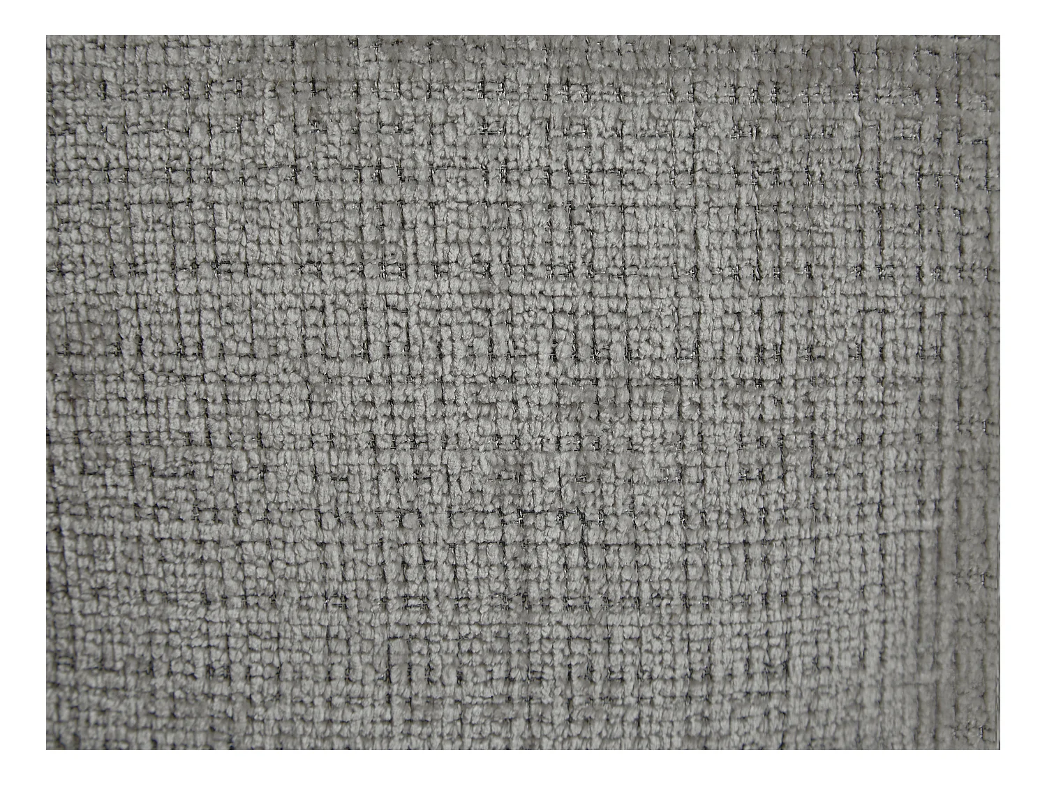 Canapé d'angle droit en tissu texturé gris NOSAVO