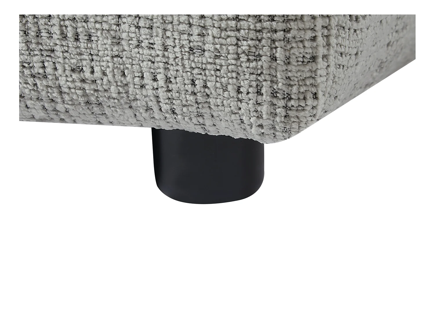 Venstrevendt sofa i gråt struktureret stof NOSAVO