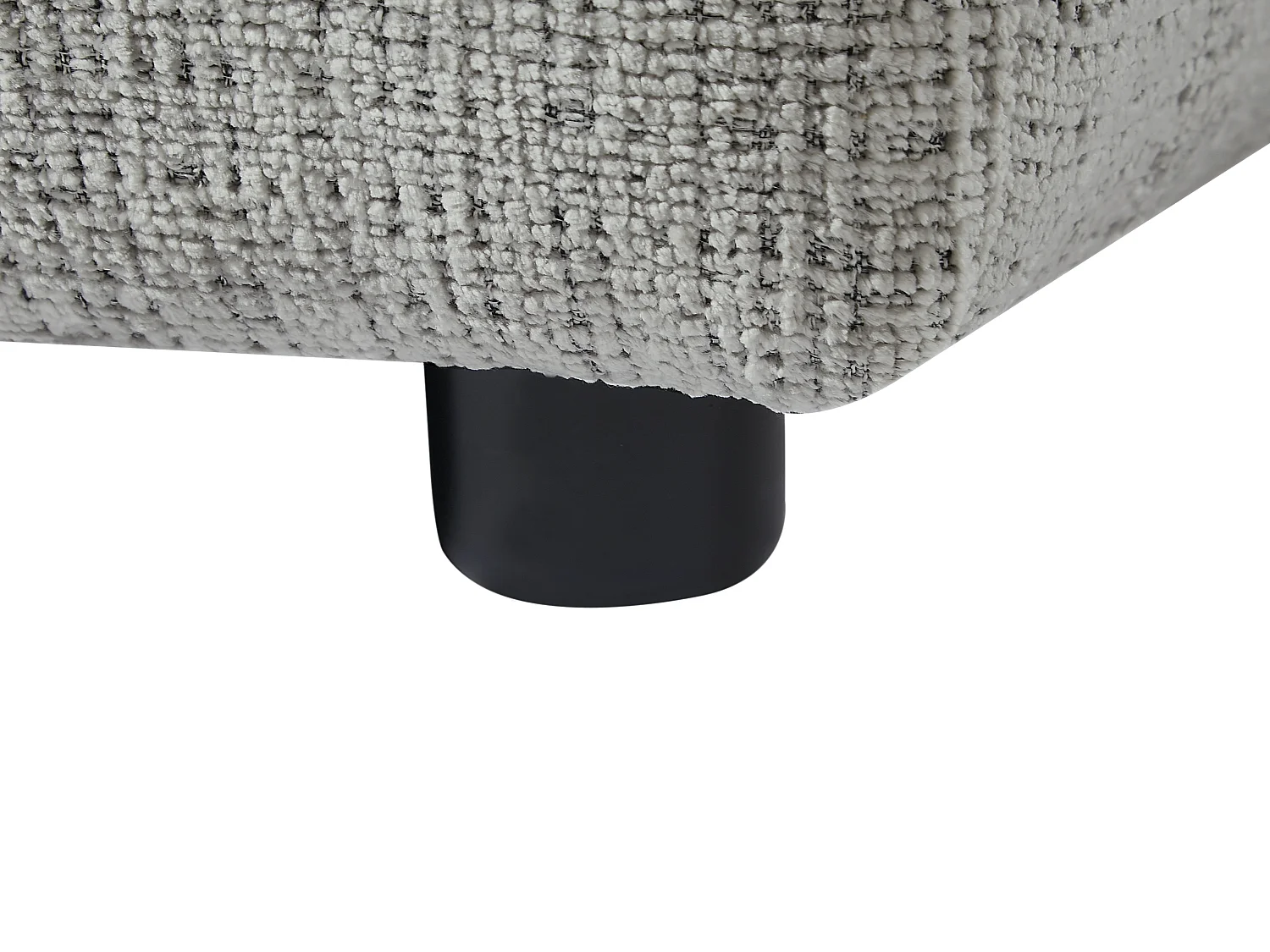 Canapé d'angle gauche en tissu texturé gris NOSAVO