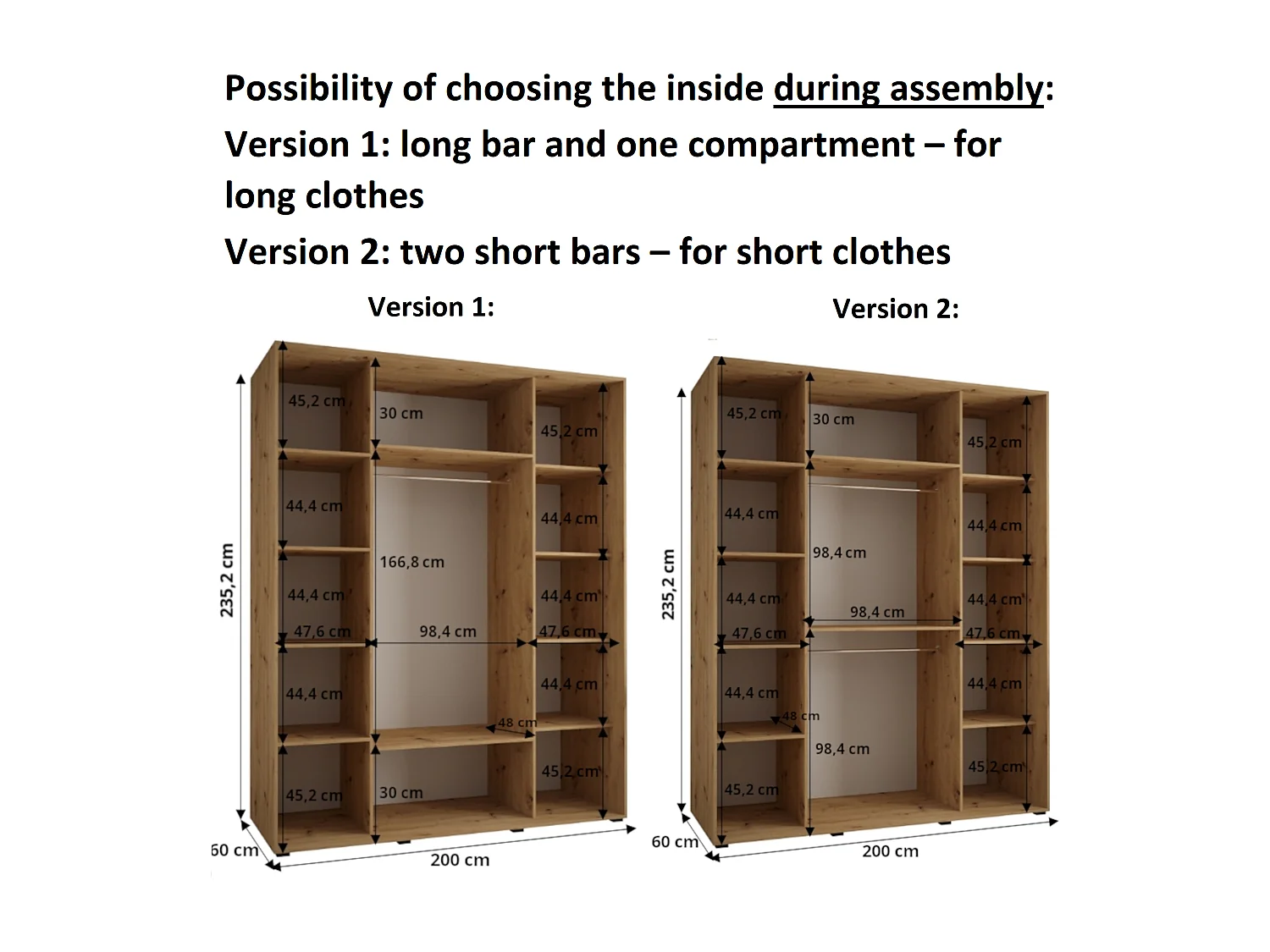 SCHWEBETÜRENSCHRANK DAVOS 4 235,2/200/60 3-türig (Artisan/Artisan/Schwarz)